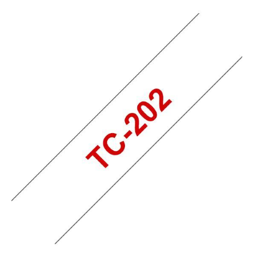 Brother - Bianco, rosso - Rotolo (1,2 cm x 7,7 m) 1 pezzi nastro stampante - per P-Touch PT-15, PT-20, PT-2000, PT-3000, PT-500, PT-5000, PT-6, PT-8, PT-8E